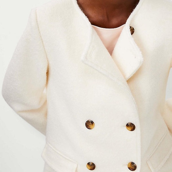 Ann Taylor Wool Blend Crew Neck Coat Size L - Picture 16 of 16